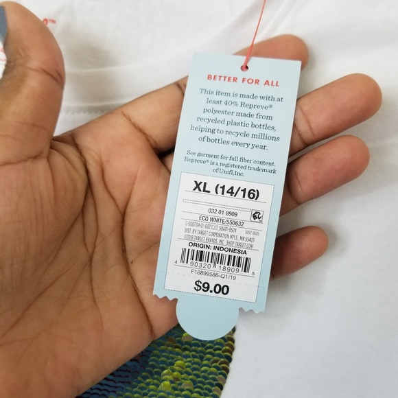 SOLD 💫 Happy Face White T-Shirt Junior XL NWT - Picture 7 of 7